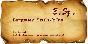 Bergauer Szultána névjegykártya